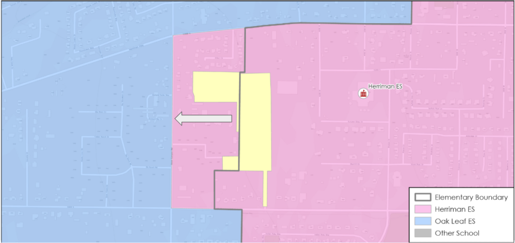 Map of boundary option in Herriman