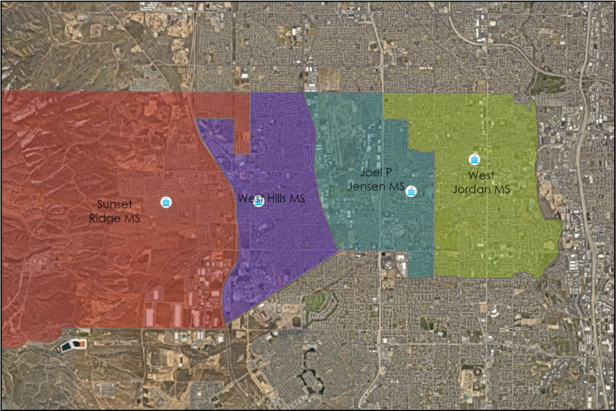 Sunset Ridge Middle School boundaries